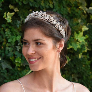 DIADEME MARIAGE PRINCESSE<BR>Aria Or rose - MP Paris