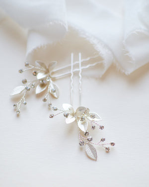 EPINGLE CHEVEUX MARIAGE<BR>Leaf x3 - MP Paris