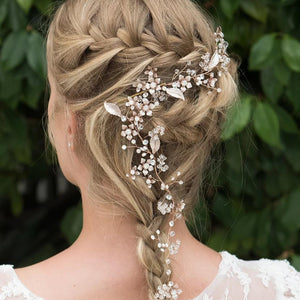 HEADBAND BOHEME DE MARIAGE<BR>Cinnamon Or rose - MP Paris