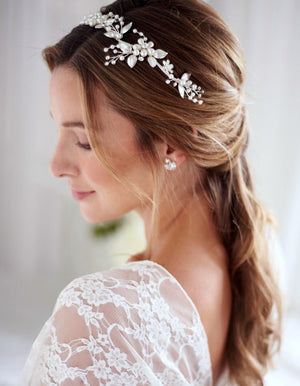 HEADBAND FLEUR MARIAGE<BR>Camryl Or - MP Paris