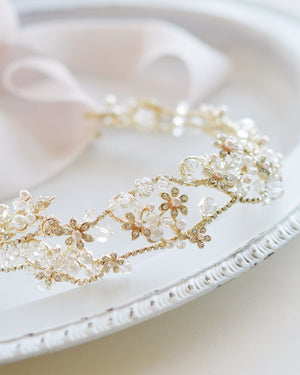 HEADBAND STRASS SWAROVSKI<BR>Kena Or - MP Paris