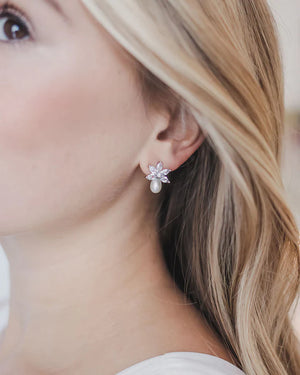 BOUCLES D OREILLES MARIÉE<BR>Naomi Or, rose gold ou argent