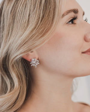 BOUCLES D OREILLES MARIÉE<BR>Lucy Argent ou Rose gold