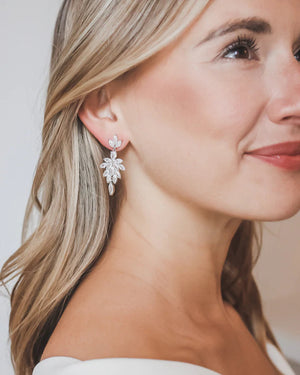 BOUCLES D OREILLES MARIÉE<BR>Rayna Argent ou Or rose