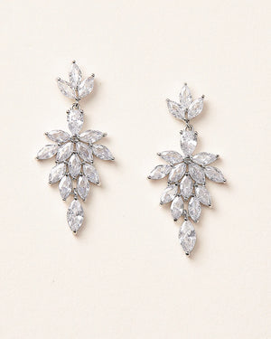 BOUCLES D OREILLES MARIÉE<BR>Rayna Argent ou Or rose