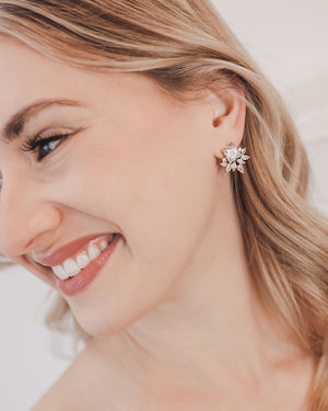 BOUCLES D OREILLES MARIÉE<BR>Lucy Argent ou Rose gold