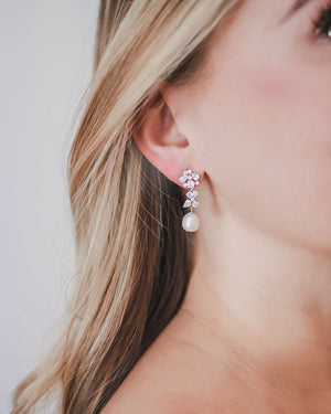 BOUCLES D OREILLES MARIÉE<BR>Silvia Or, rose gold ou argent
