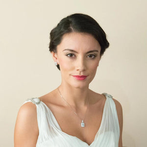 PARURE COLLIER ET BOUCLES D'OREILLES MARIAGE<BR>Art Deco - MP Paris