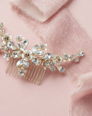 PEIGNE CHEVEUX STRASS MARIAGE<BR>Hadley Or - MP Paris