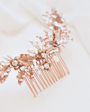 BIJOUX DE CHEVEUX MARIAGE<BR>Viola Or rose - MP Paris