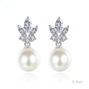 BOUCLES D OREILLES MARIÉE<BR>Camélia Or, rose gold ou argent