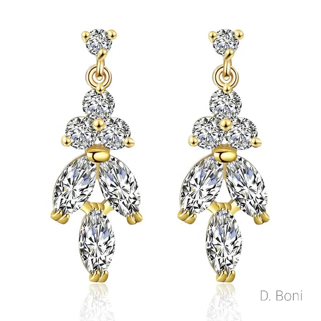 BOUCLES D&#39;OREILLES MARIAGE STRASS&lt;br&gt;Astride Or