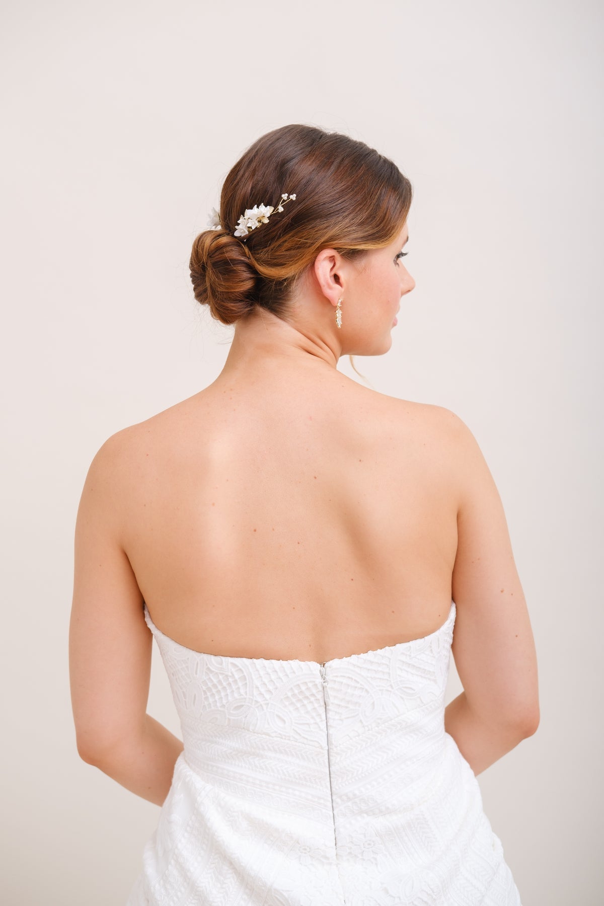 PEIGNE MARIAGE FLORAL&lt;BR&gt;Rose (lot de 2)