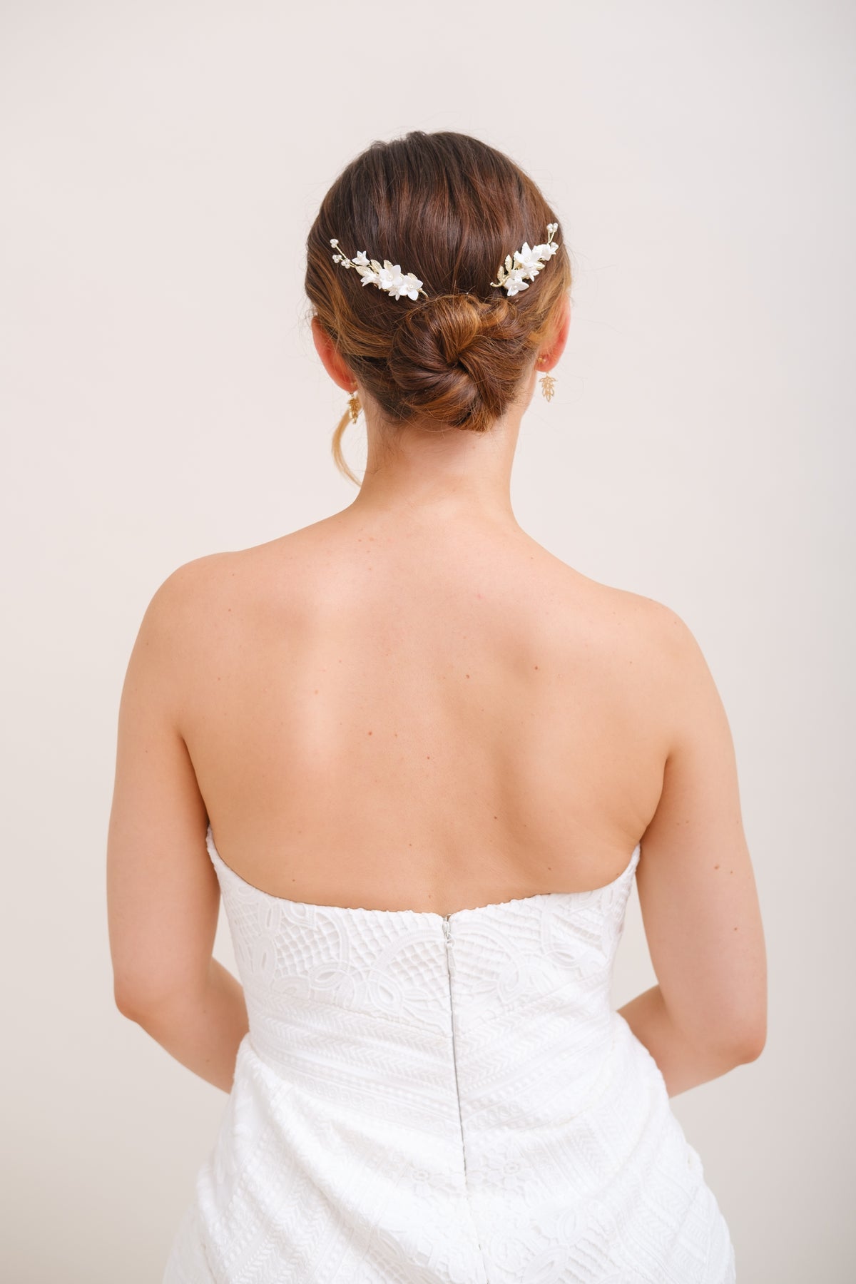 PEIGNE MARIAGE FLORAL&lt;BR&gt;Rose (lot de 2)