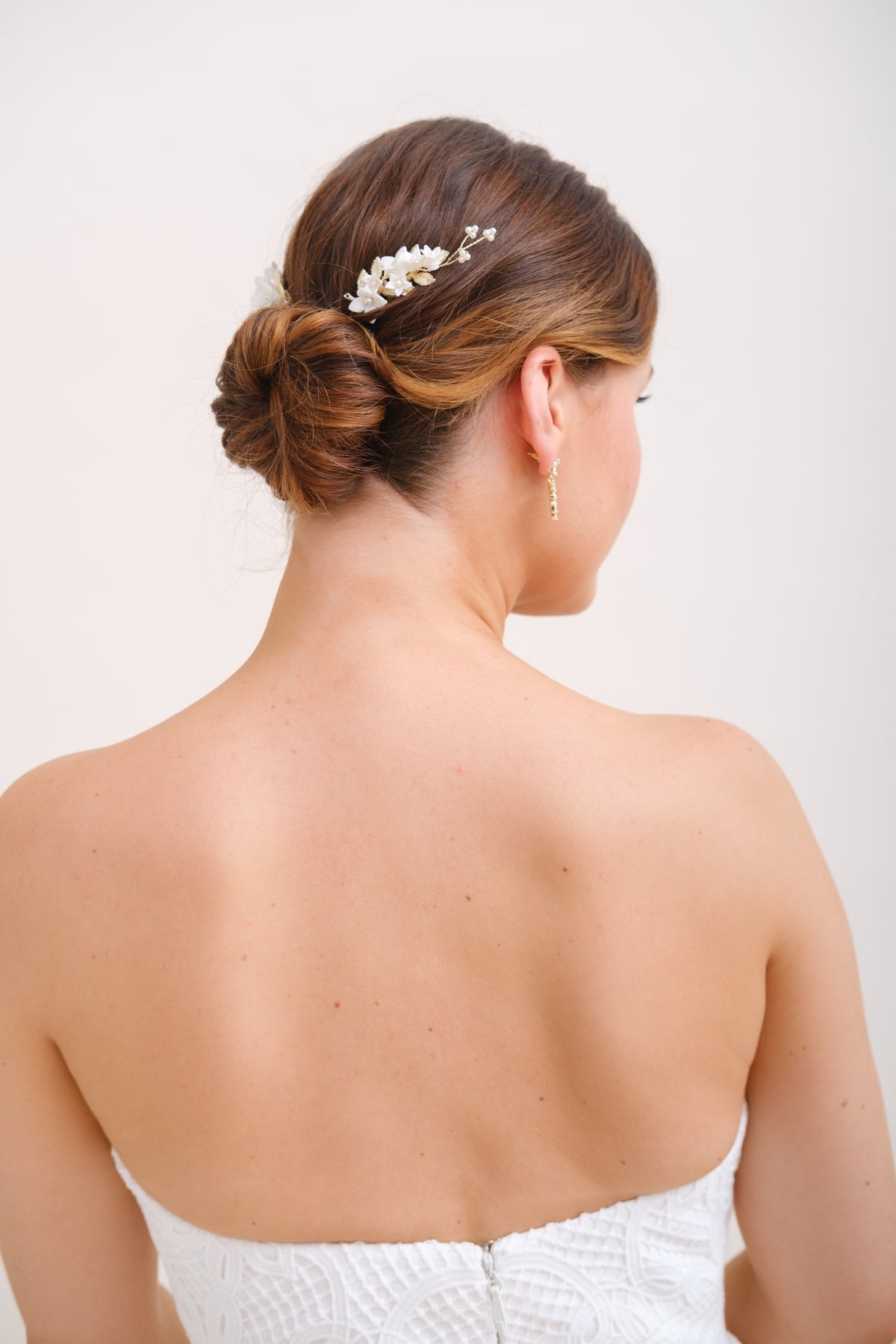 PEIGNE MARIAGE FLORAL&lt;BR&gt;Rose (lot de 2)