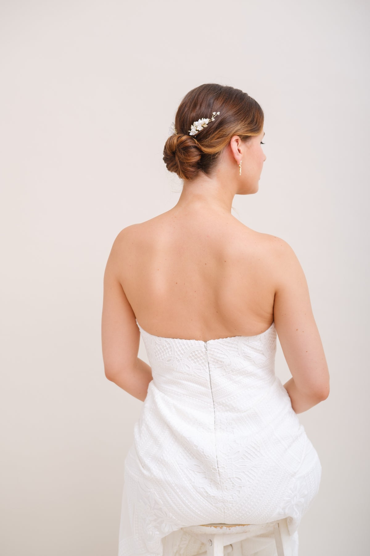 PEIGNE MARIAGE FLORAL&lt;BR&gt;Rose (lot de 2)