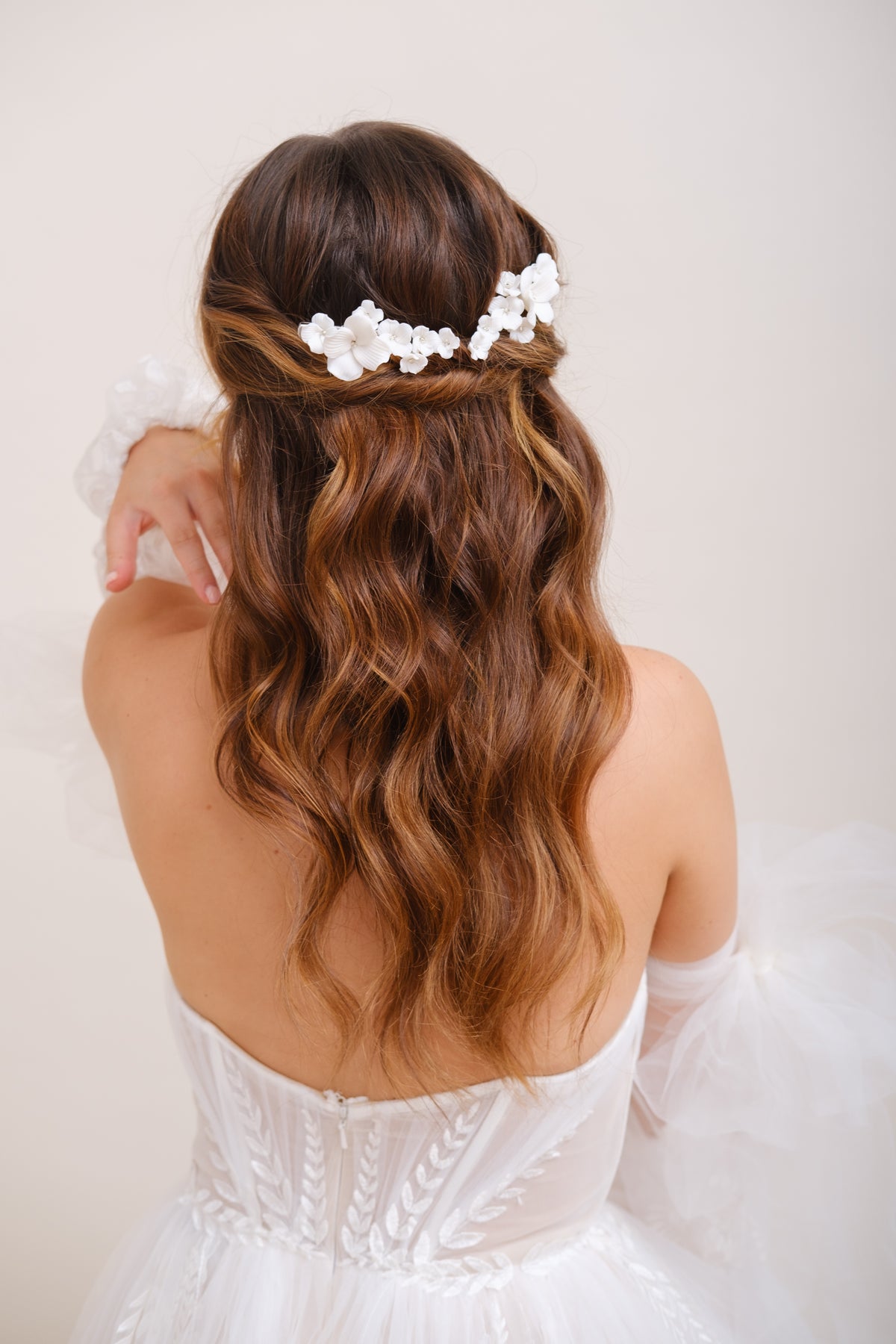 CLIP CHEVEUX MARIEE&lt;BR&gt;Floriane (lot de 2)