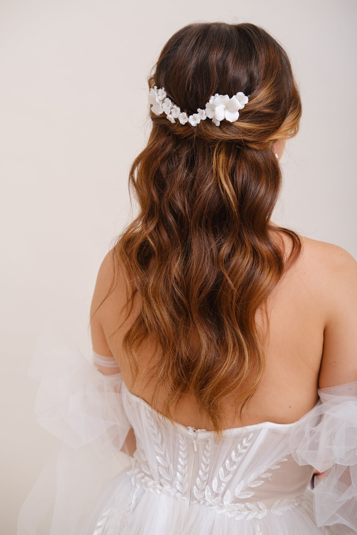 CLIP CHEVEUX MARIEE&lt;BR&gt;Floriane (lot de 2)