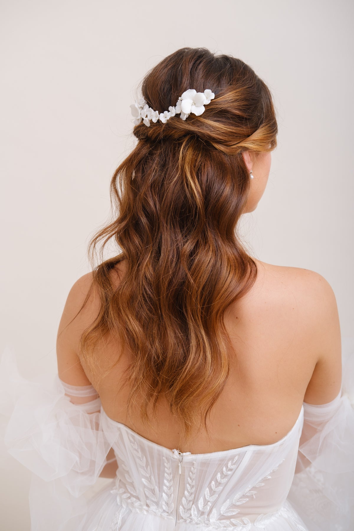 CLIP CHEVEUX MARIEE&lt;BR&gt;Floriane (lot de 2)