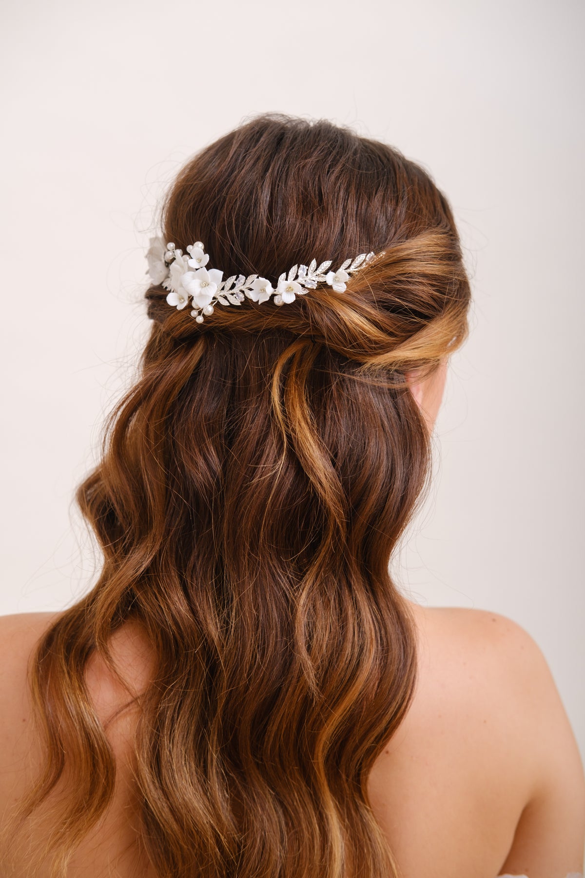 HEADBAND MARIAGE FLEURI &lt;BR&gt;Gabrielle