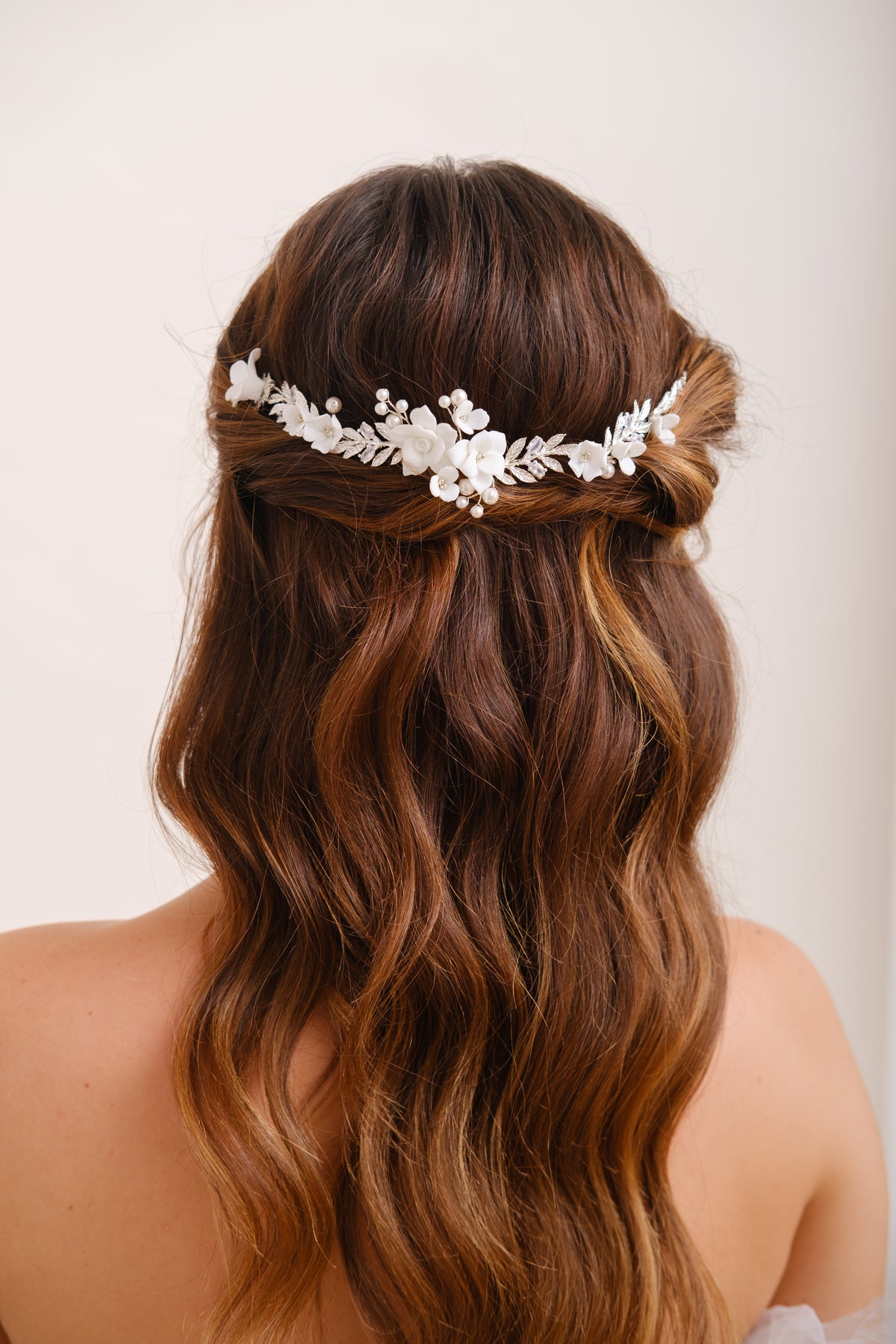 HEADBAND MARIAGE FLEURI &lt;BR&gt;Gabrielle