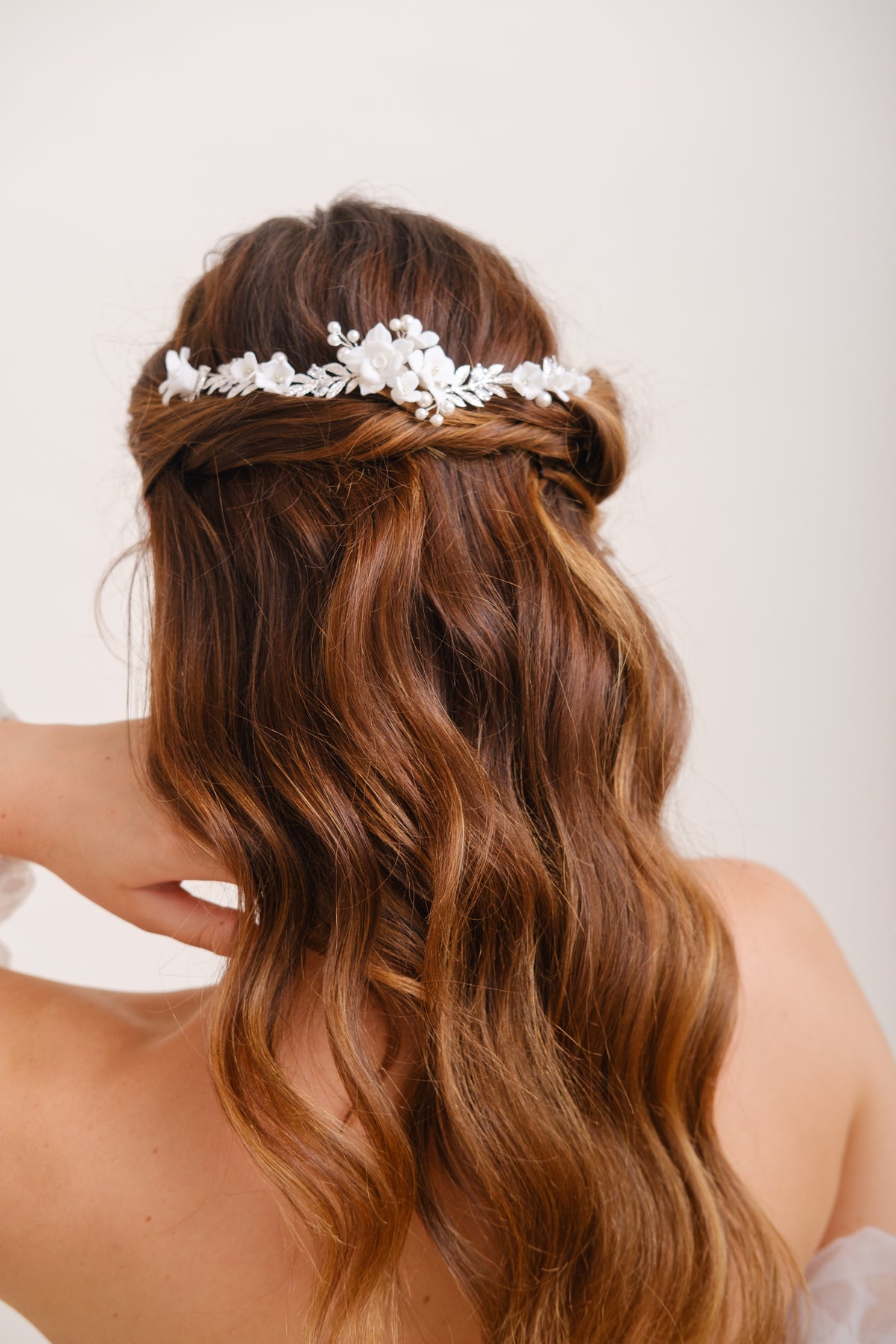 HEADBAND MARIAGE FLEURI &lt;BR&gt;Gabrielle