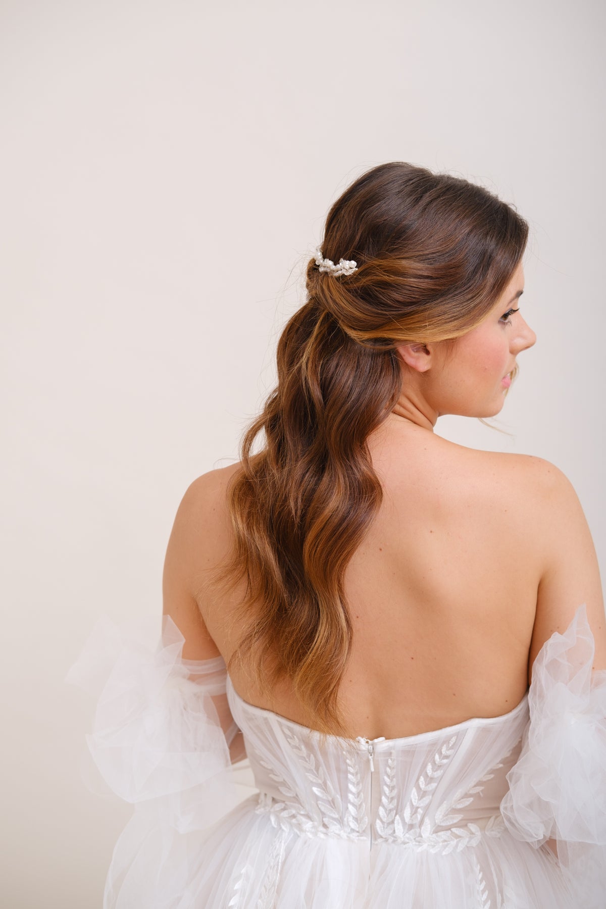 HEADBAND MARIAGE PERLES &lt;BR&gt;Bianca