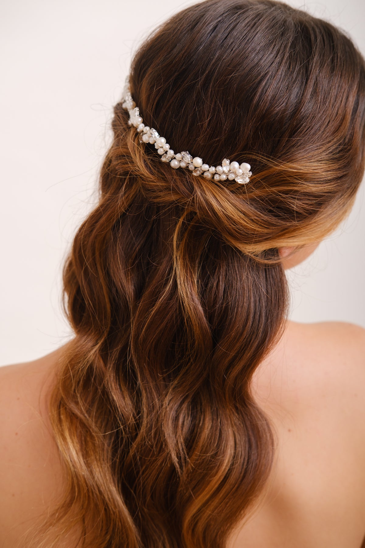 HEADBAND MARIAGE PERLES &lt;BR&gt;Bianca