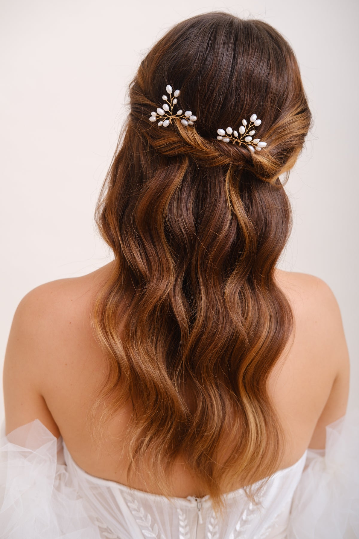 PICS A CHIGNON PERLES&lt;BR&gt;Léa (lot de 2)