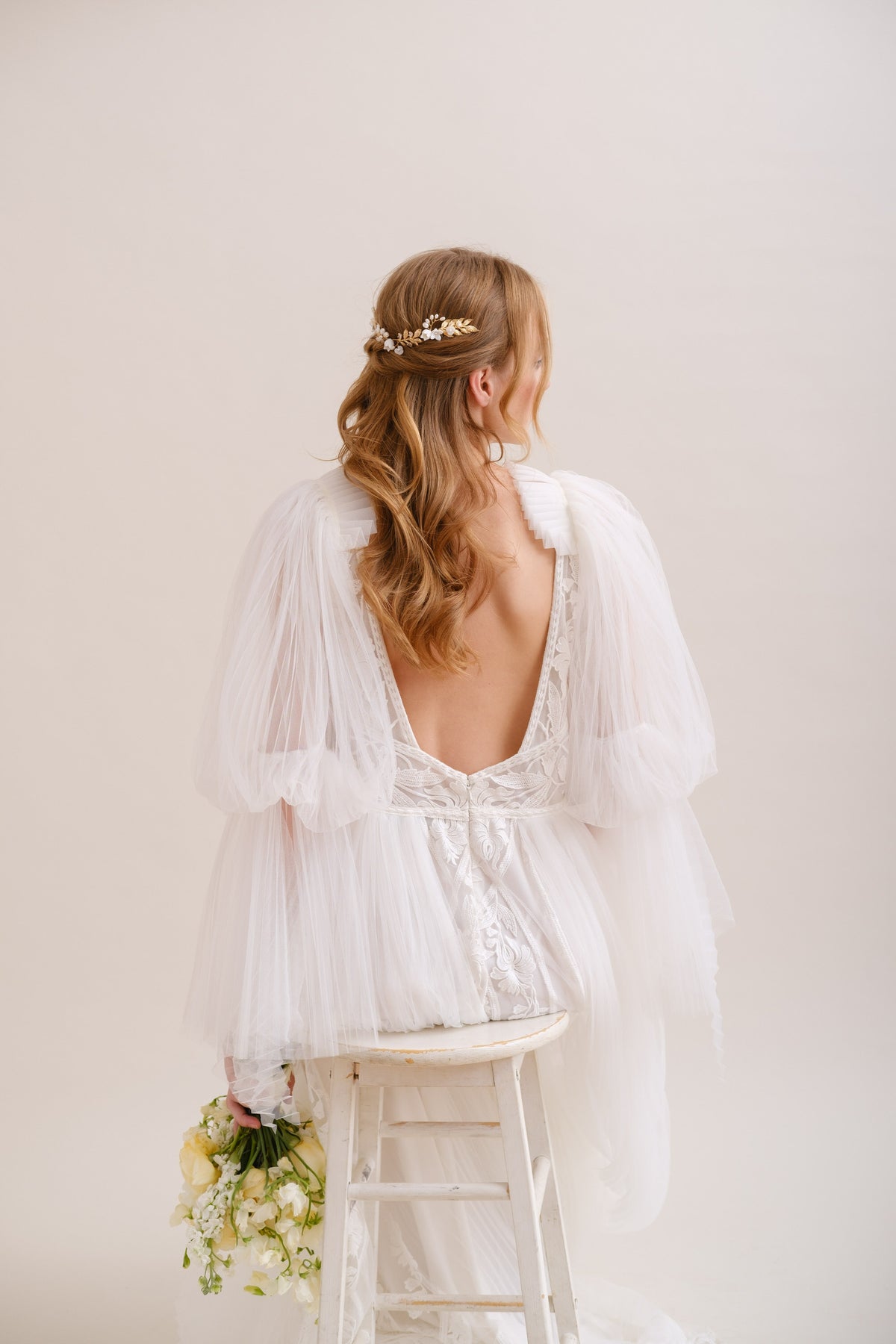 HEADBAND MARIAGE FLEURS &lt;BR&gt;Jeanne