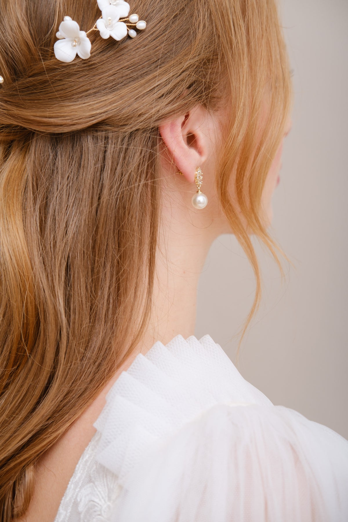 PICS A CHIGNON MARIAGE<BR>Camélia (lot de 3 pics)