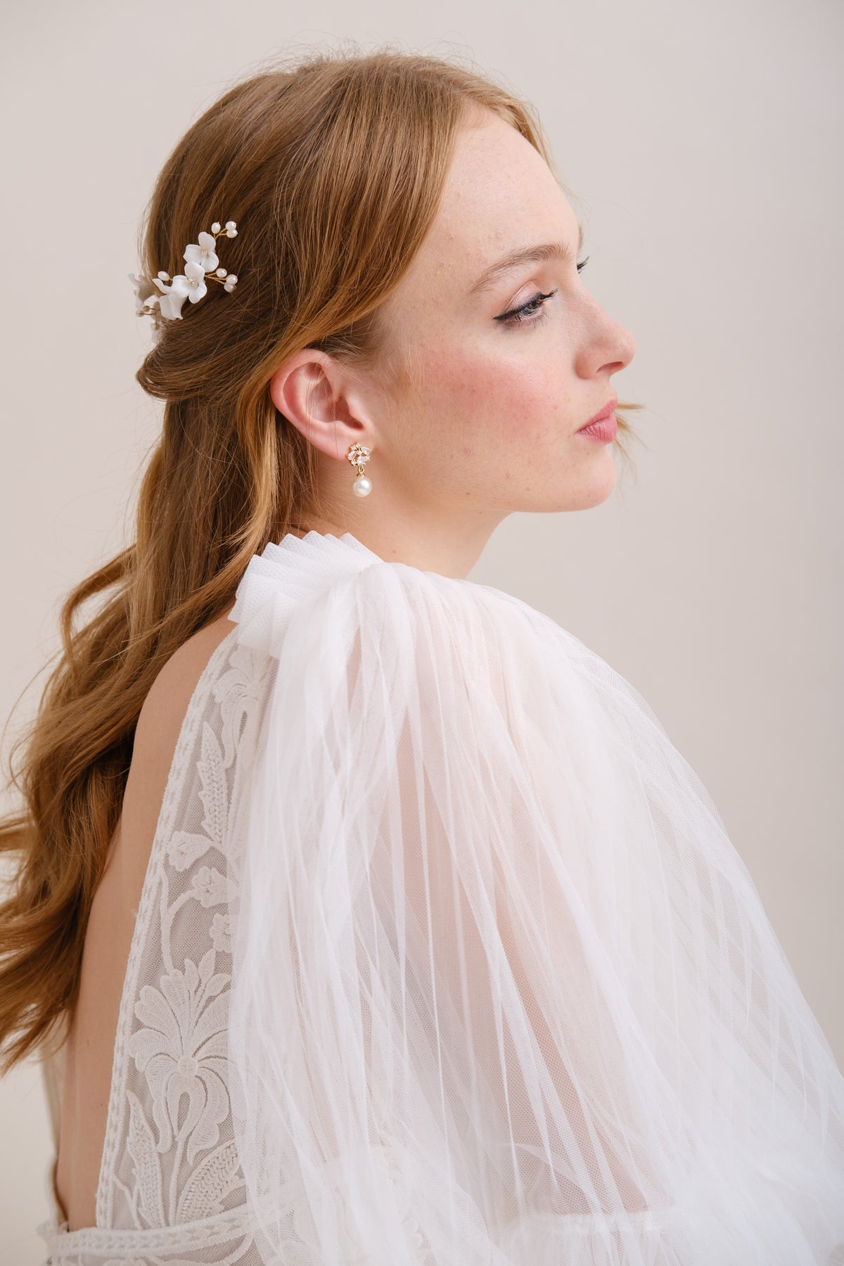 PICS A CHIGNON MARIAGE<BR>Camélia (lot de 3 pics)