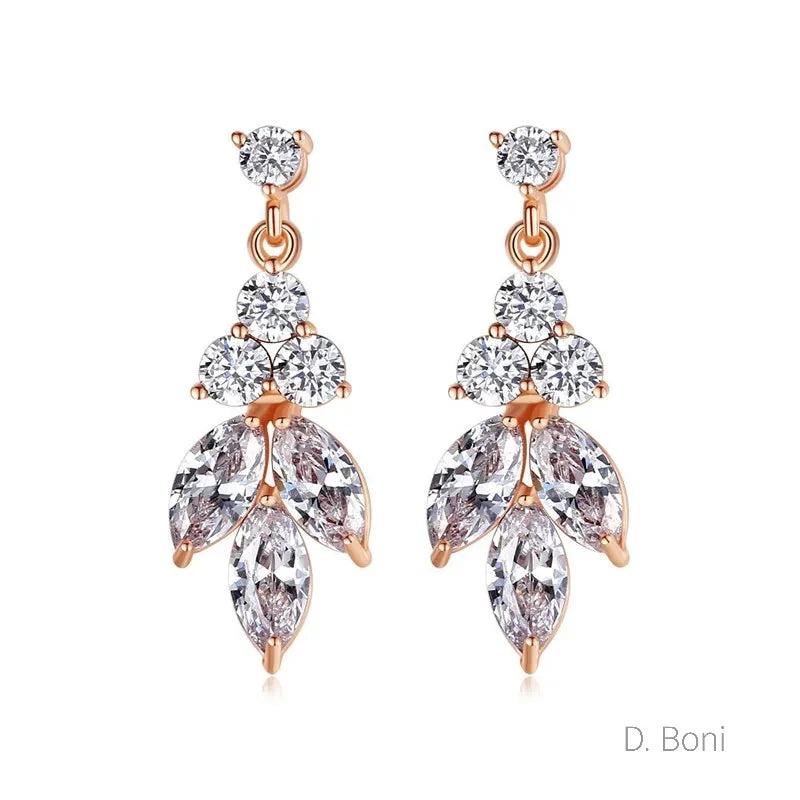 BOUCLES D&#39;OREILLES MARIÉE&lt;br&gt;Astride Or rose