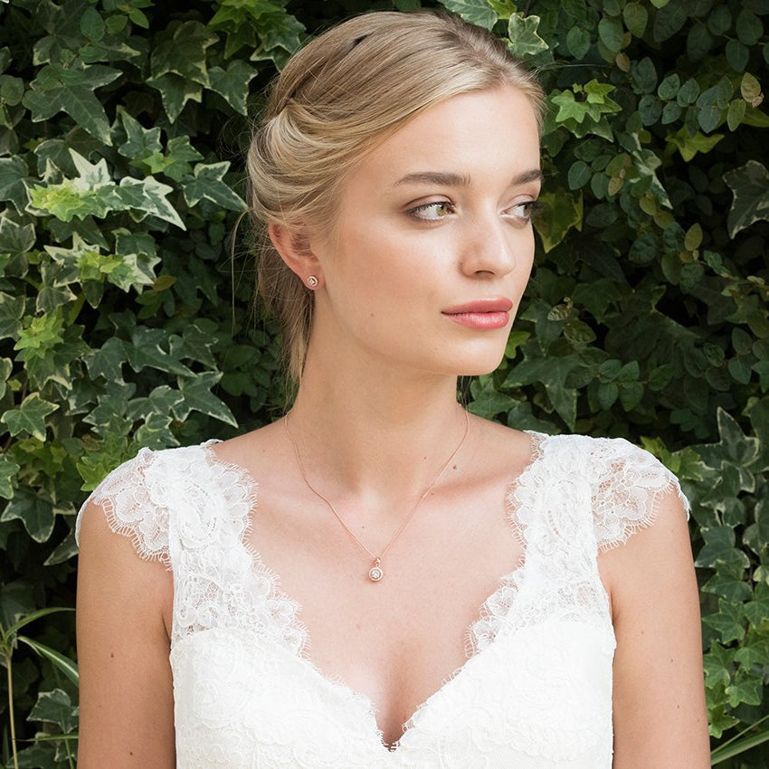 Parure Collier - Boucles d&#39;oreilles&lt;br&gt;Balmoral Rose - MP Paris