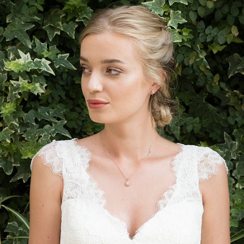 Parure Collier - Boucles d&#39;oreilles&lt;br&gt;Balmoral Rose - MP Paris