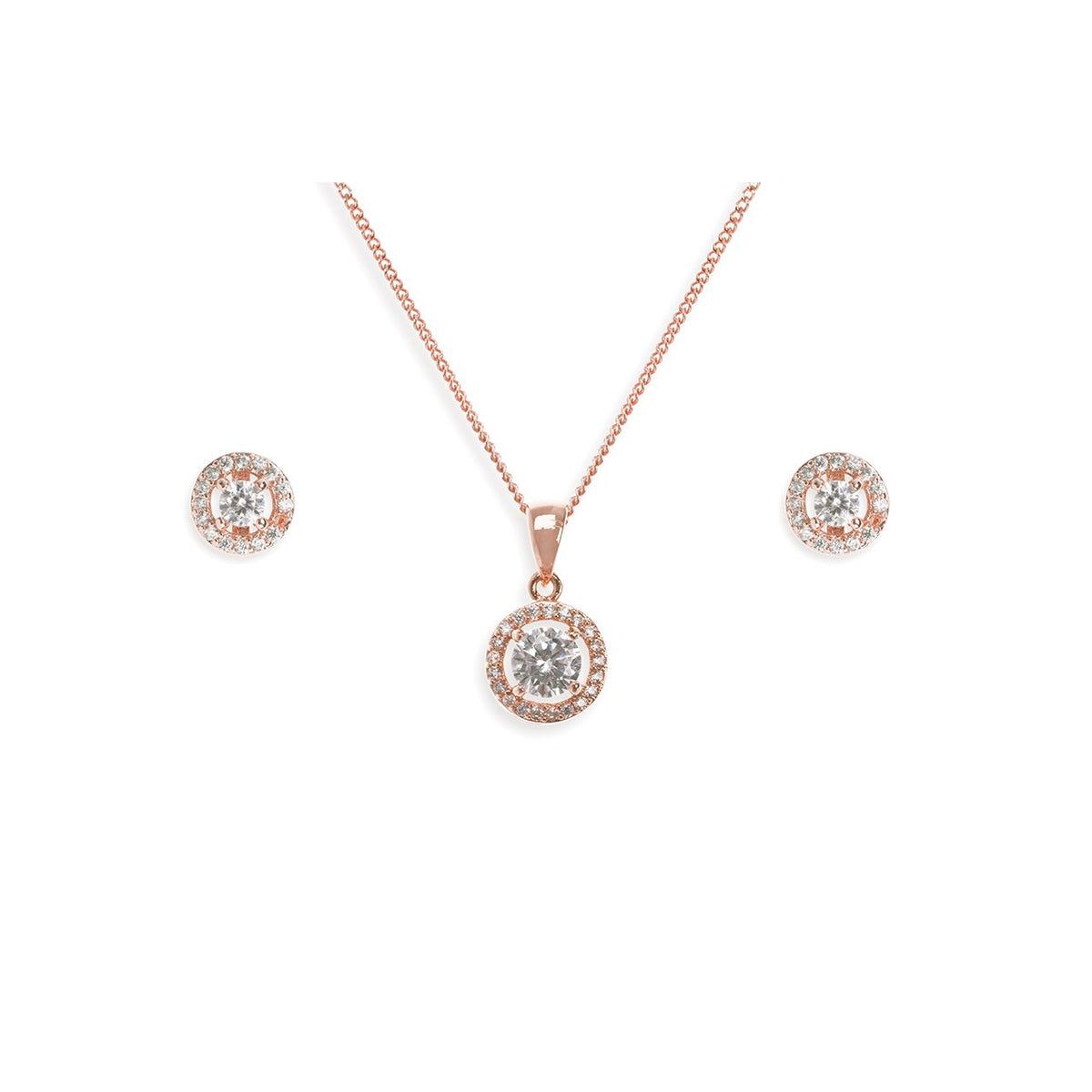 Parure Collier - Boucles d&#39;oreilles&lt;br&gt;Balmoral Rose - MP Paris