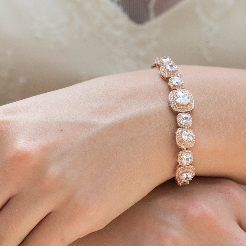 Bracelet de mariée&lt;br&gt;Belize Rose - MP Paris