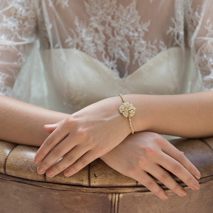 Bracelet de mariée&lt;br&gt;Blossom Or - MP Paris