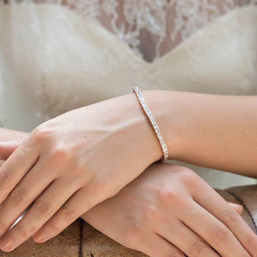 Bracelet de mariée&lt;br&gt;Elegance Rose - MP Paris