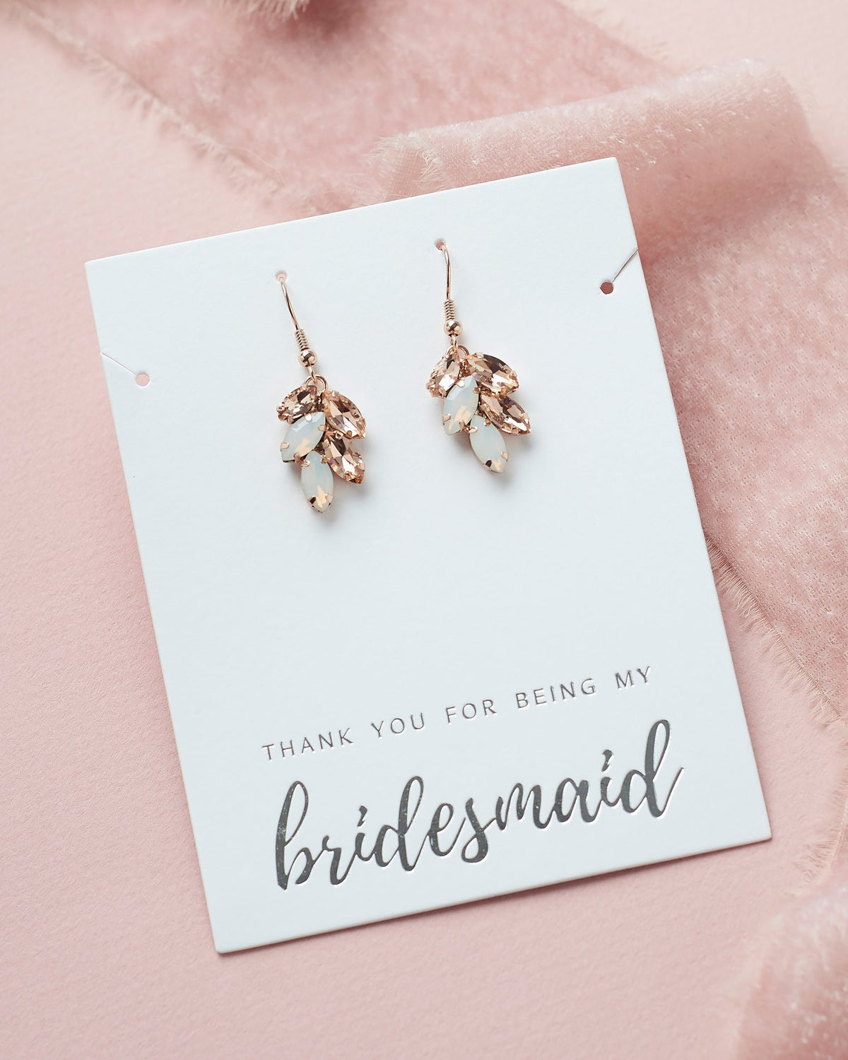 BOUCLES D'OREILLES DEMOISELLES D'HONNEUR<BR>Petite Leaf