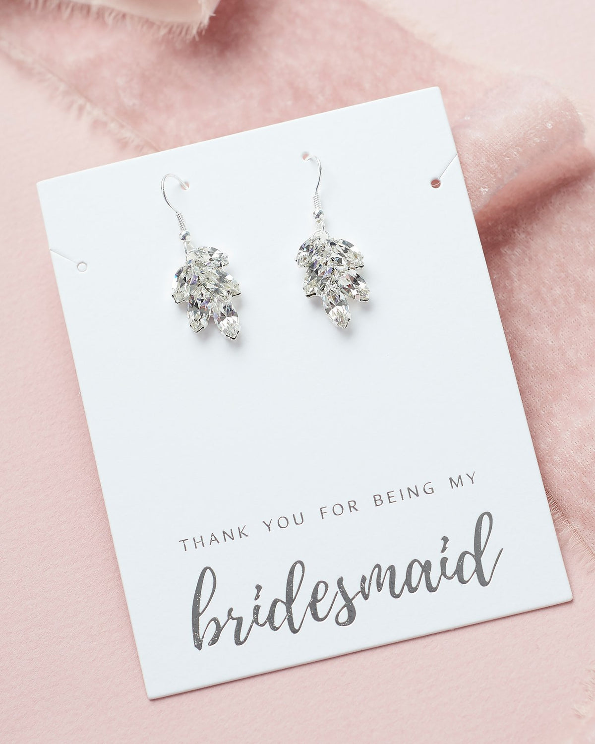 BOUCLES D&#39;OREILLES DEMOISELLES D&#39;HONNEUR&lt;BR&gt;Petite Leaf