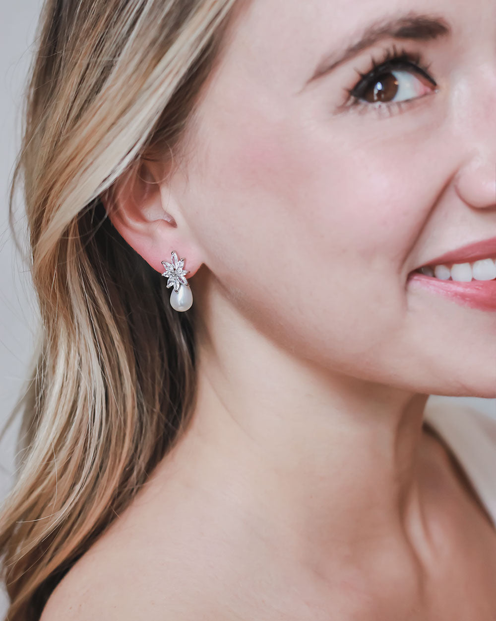 BOUCLES D&#39;OREILLES MARIAGE PERLE&lt;BR&gt;Elsie