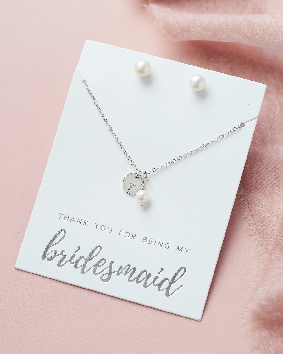 PARURE POUR TEMOINS A PERSONNALISER&lt;BR&gt;Initiale