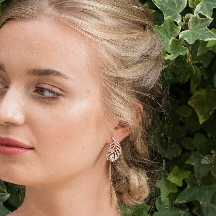 Parure Collier - Boucles d&#39;oreilles&lt;br&gt;Long Island Rose - MP Paris