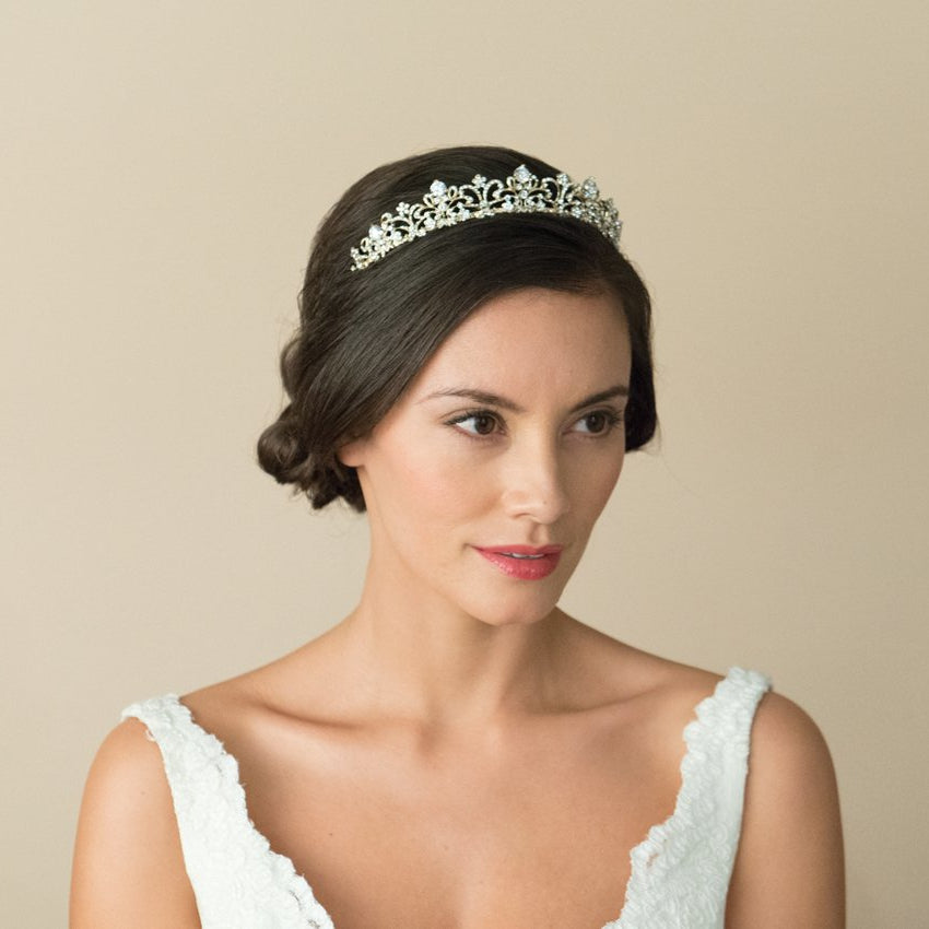 COURONNE DE MARIAGE SWAROVSKI&lt;BR&gt;Elizabeth Or - MP Paris