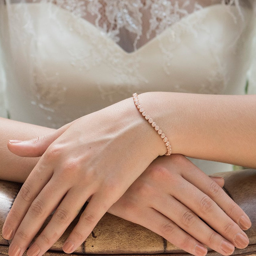 Bracelet de mariée<br>Modena Rose - MP Paris