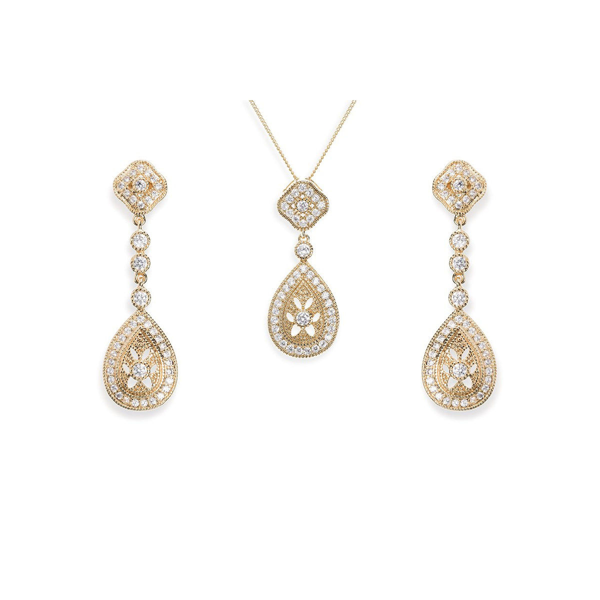 Parure Collier - Boucles d&#39;oreilles&lt;br&gt;Moonstruck Or - MP Paris