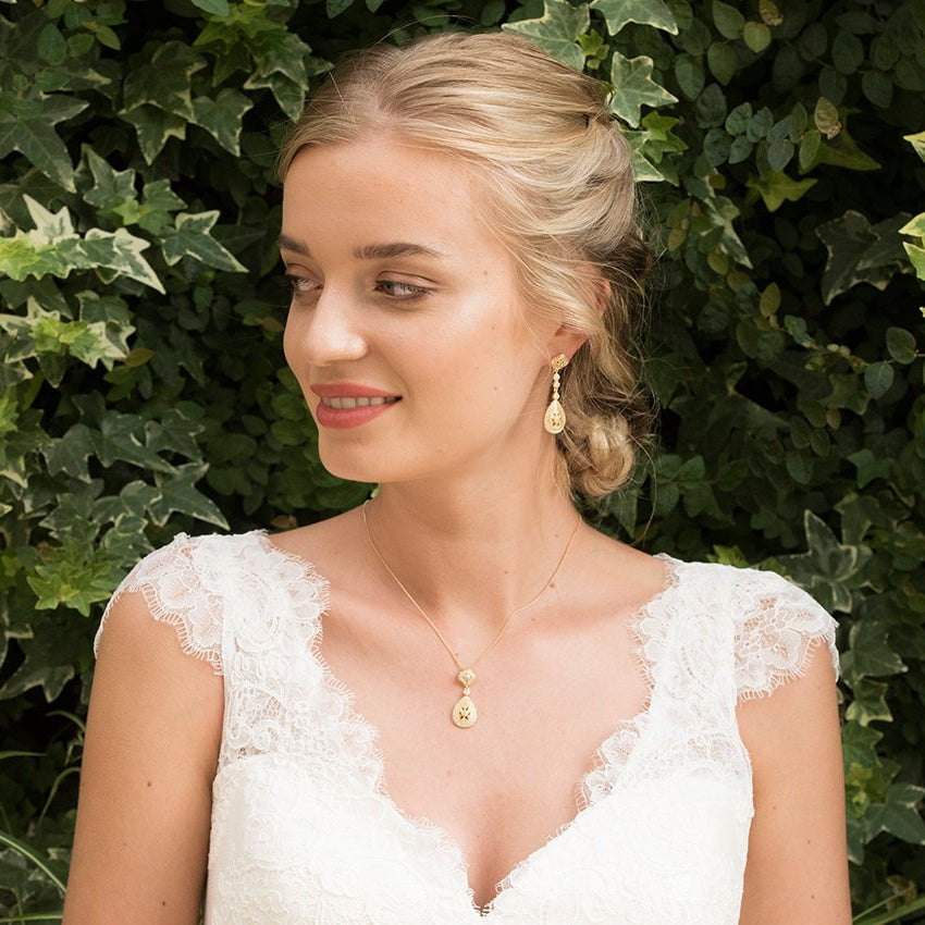 Parure Collier - Boucles d&#39;oreilles&lt;br&gt;Moonstruck Or - MP Paris