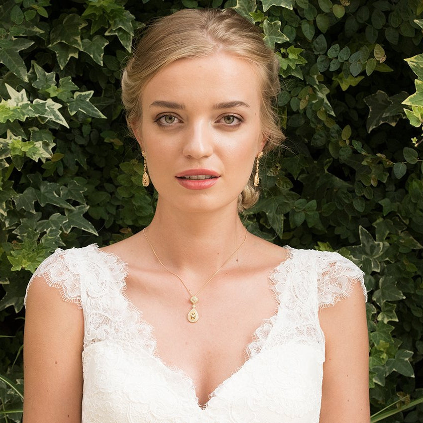 Parure Collier - Boucles d&#39;oreilles&lt;br&gt;Moonstruck Or - MP Paris