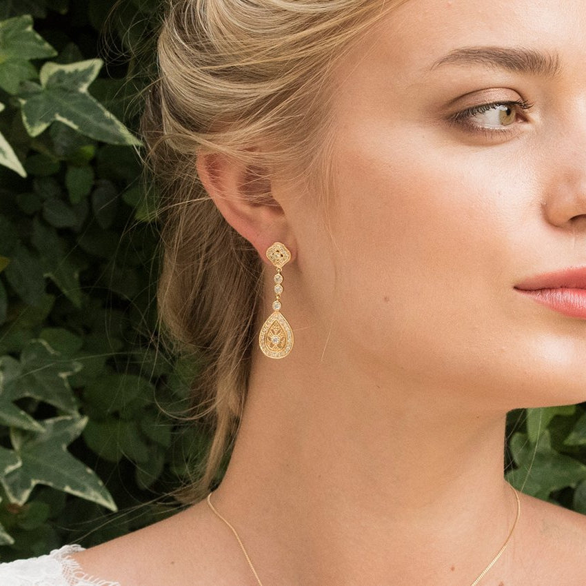 Parure Collier - Boucles d&#39;oreilles&lt;br&gt;Moonstruck Or - MP Paris